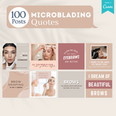 300 Microblading Posts -  Social Media Canva Templates